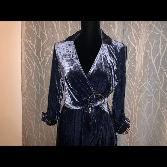 $168 Anthropologie Maeve Velvet Shirtdress New - Picture 6 of 7